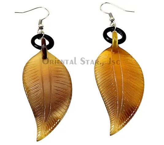 Horn Earrings HD30134, handmade buffalo horn jewelry