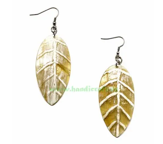 Horn Earrings HD30136, handmade buffalo horn jewelry