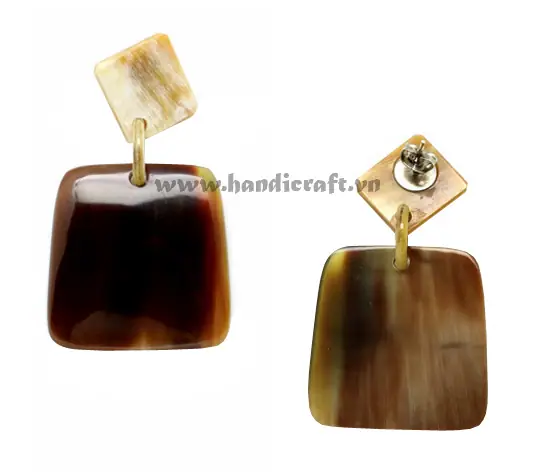 Horn Earrings HD30145, handmade buffalo horn jewelry