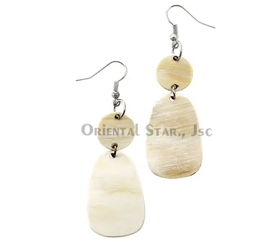 Horn Earrings HD30146, handmade buffalo horn jewelry