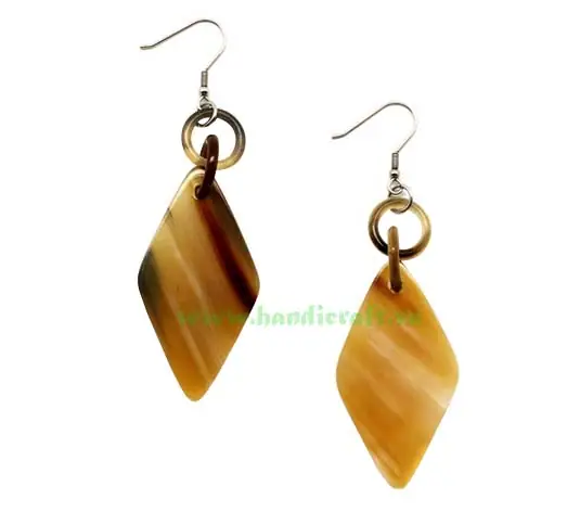 Horn Earrings HD30151, handmade buffalo horn jewelry