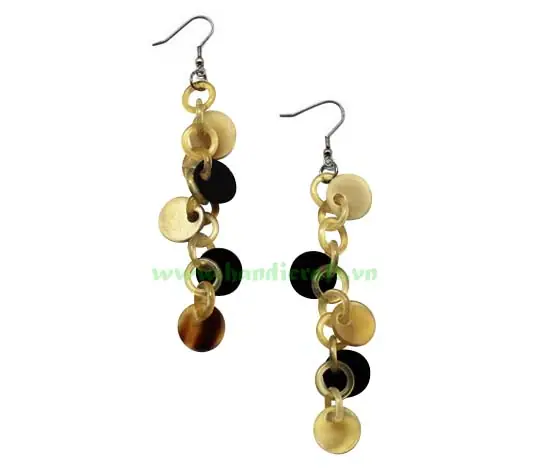 Horn Earrings HD30158, handmade buffalo horn jewelry