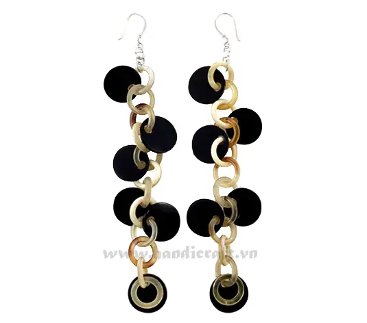 Horn Earrings HD30159, handmade buffalo horn jewelry