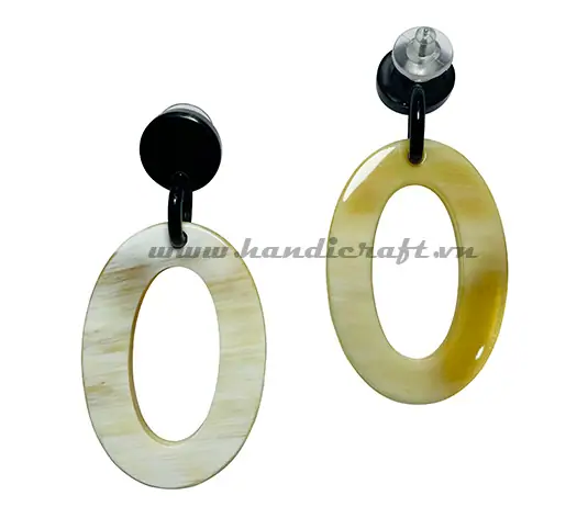 Horn Earrings HD30168, handmade buffalo horn jewelry