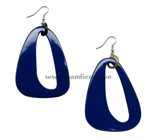Horn & Lacquer Earrings HD30179, handmade buffalo horn jewelry