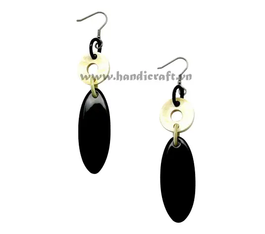 Horn Earrings HD30183, handmade buffalo horn jewelry