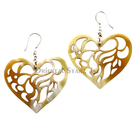 Horn Earrings HD30186, handmade buffalo horn jewelry