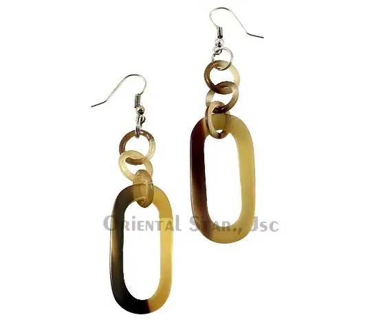 Horn Earrings HD30190, handmade buffalo horn jewelry