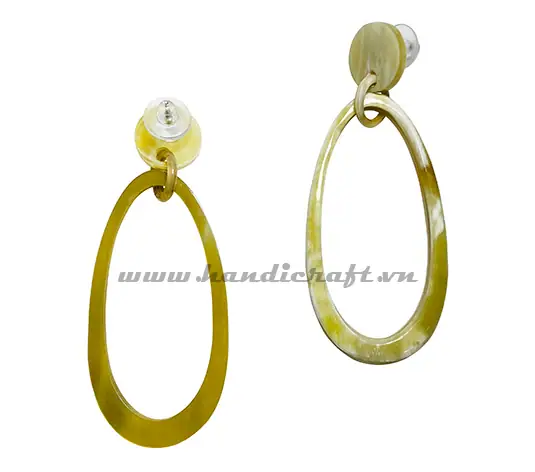 Horn Earrings HD30193, handmade buffalo horn jewelry