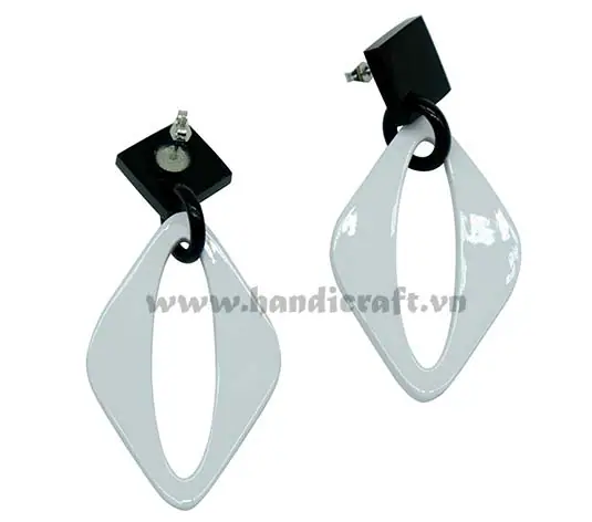 Horn Earrings HD30195, handmade natural buffalo horn jewelry from Vietnam