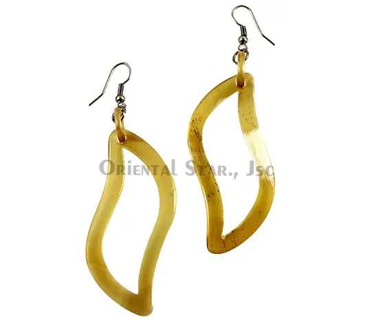 Horn Earrings HD30196, handmade buffalo horn jewelry