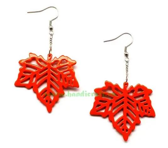 Horn & Lacquer Earrings HD30198, handmade buffalo horn jewelry