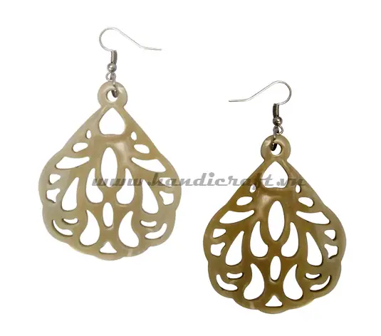 Horn Earrings HD30200, handmade buffalo horn jewelry
