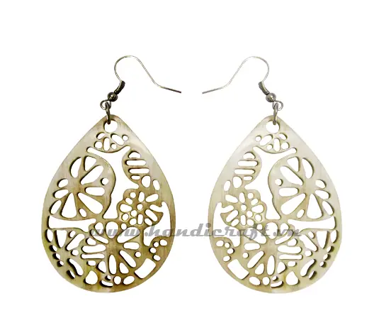 Horn Earrings HD30205, handmade buffalo horn jewelry