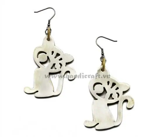 Horn Earrings HD30207, handmade buffalo horn jewelry