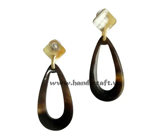 Horn Earrings HD30208, handmade buffalo horn jewelry