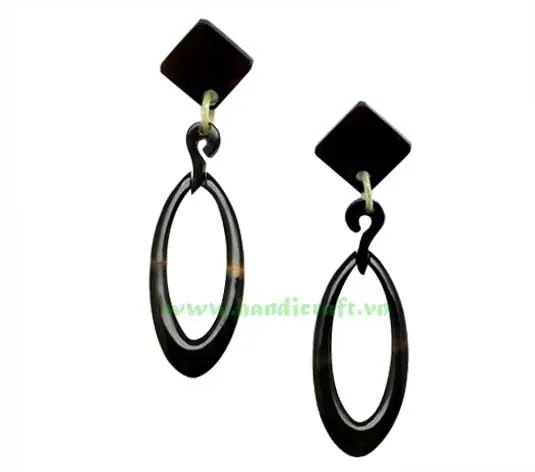 Horn Earrings HD30210, handmade buffalo horn jewelry