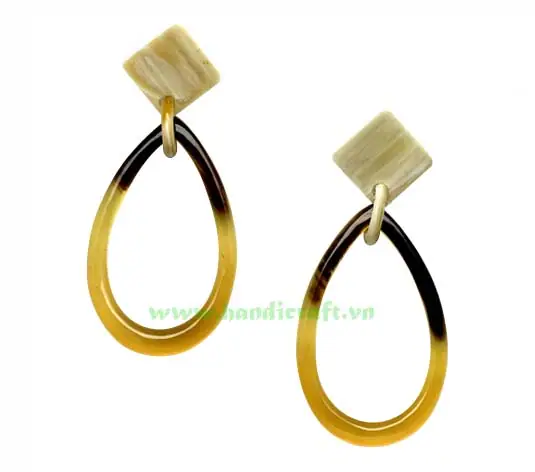 Horn Earrings HD30211, handmade buffalo horn jewelry