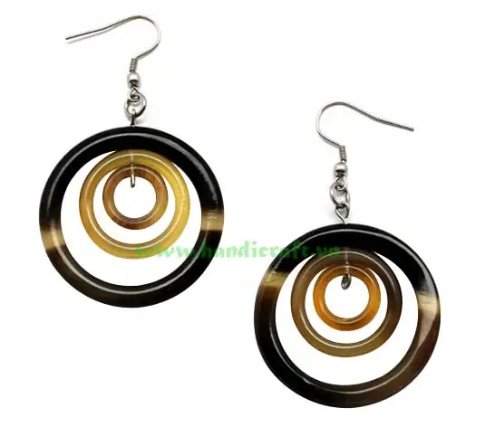 Horn Earrings HD30222, handmade buffalo horn jewelry
