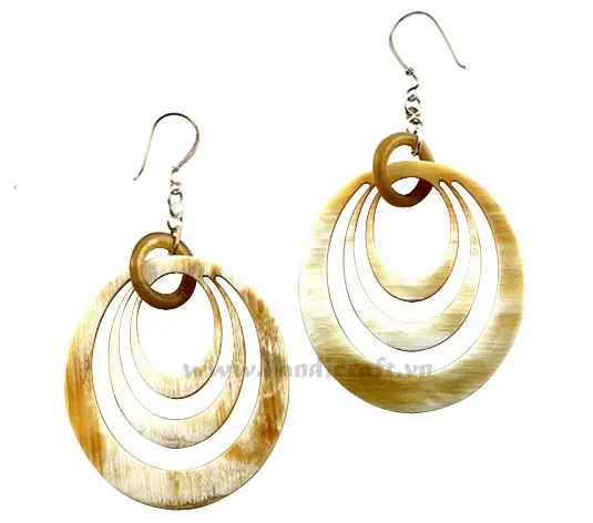 Horn Earrings HD30224, handmade buffalo horn jewelry