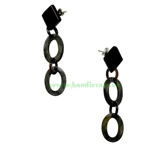 Horn Earrings HD30231, handmade buffalo horn jewelry