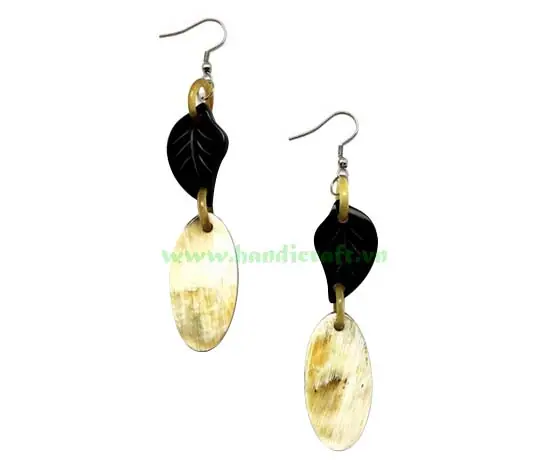Horn Earrings HD30233, handmade buffalo horn jewelry