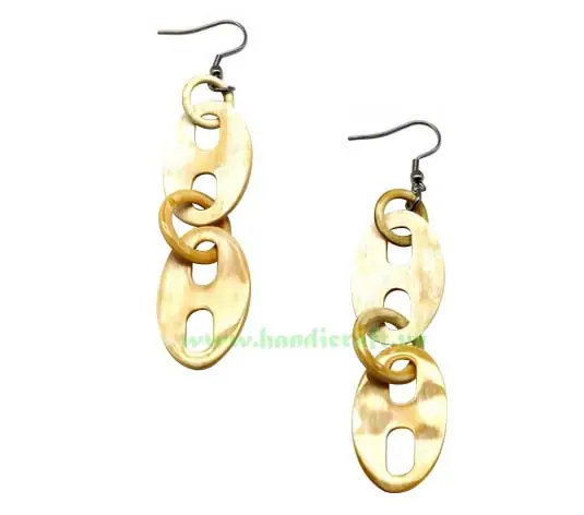 Horn Earrings HD30234, handmade buffalo horn jewelry