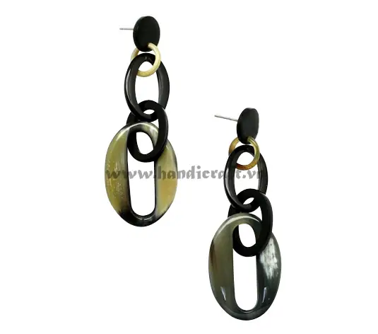 Horn Earrings HD30236, handmade buffalo horn jewelry