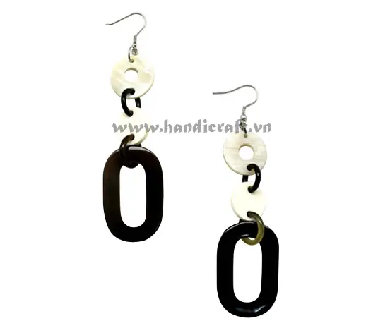 Horn Earrings HD30237, handmade buffalo horn jewelry