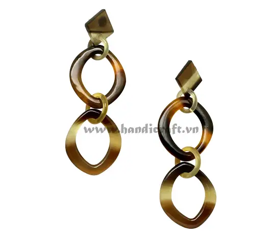 Horn Earrings HD30239, handmade buffalo horn jewelry