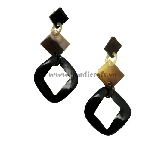Horn Earrings HD30240, handmade buffalo horn jewelry
