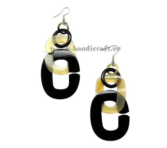 Horn Earrings HD30241, handmade buffalo horn jewelry