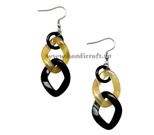 Horn Earrings HD30242, handmade buffalo horn jewelry