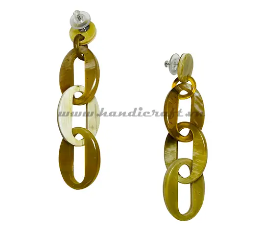 Horn Earrings HD30243, handmade buffalo horn jewelry