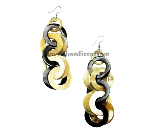 Horn Earrings HD30245, handmade buffalo horn jewelry