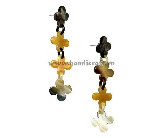 Horn Earrings HD30248, handmade buffalo horn jewelry