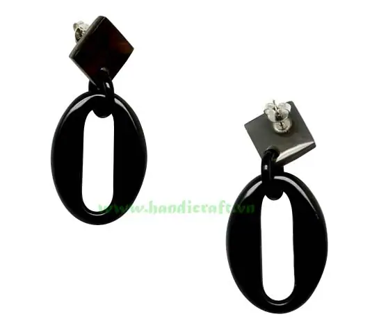 Horn Earrings HD30252, handmade buffalo horn jewelry