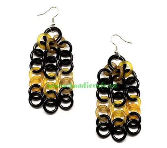 Horn Earrings HD30261, handmade buffalo horn jewelry