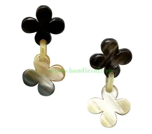 Horn Earrings HD30265, handmade buffalo horn jewelry