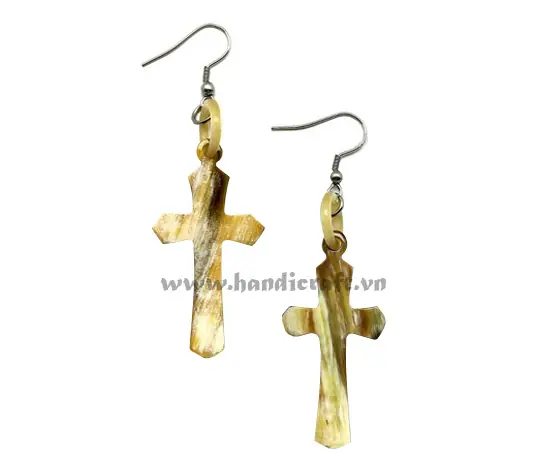 Horn Earrings HD30279, handmade buffalo horn jewelry