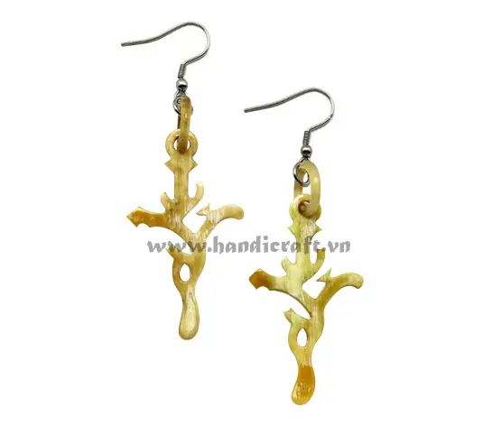 Horn Earrings HD30281, handmade buffalo horn jewelry