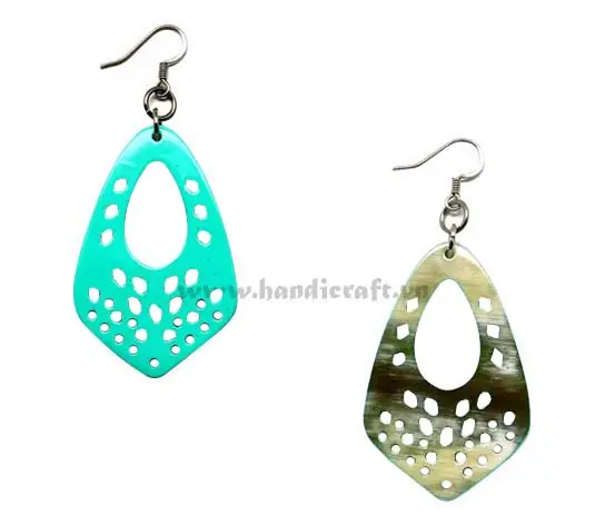 Horn & Lacquer Earrings HD30287, handmade buffalo horn jewelry