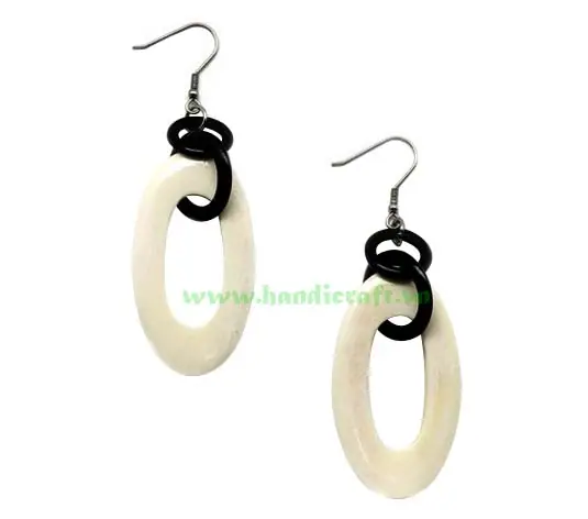 Horn Earrings HD30288, handmade buffalo horn jewelry
