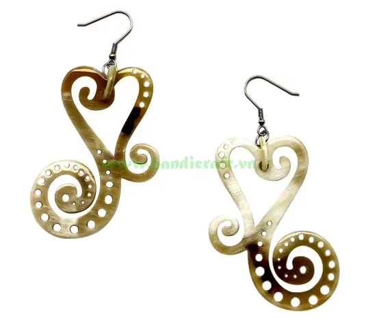 Horn Earrings HD30293, handmade buffalo horn jewelry