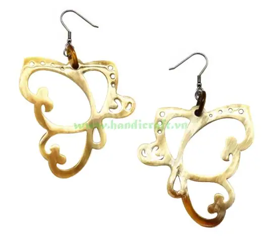 Horn Earrings HD30294, handmade buffalo horn jewelry