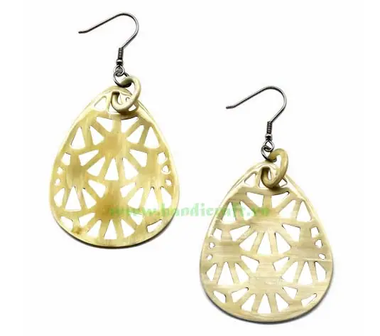 Horn Earrings HD30295, handmade buffalo horn jewelry