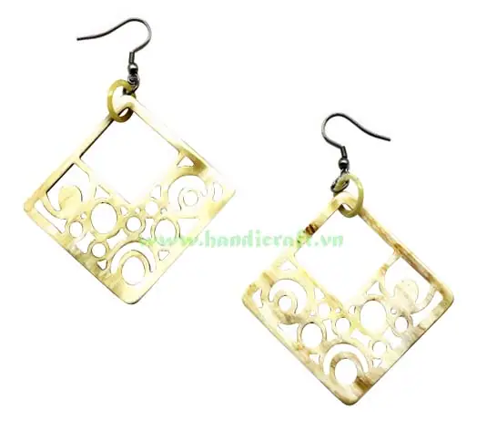 Horn Earrings HD30297, handmade buffalo horn jewelry