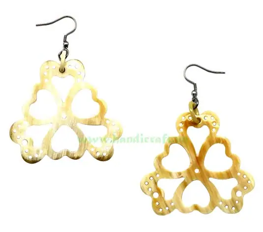 Horn Earrings HD30298, handmade buffalo horn jewelry