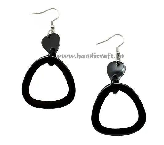 Horn Earrings HD30304, handmade buffalo horn jewelry