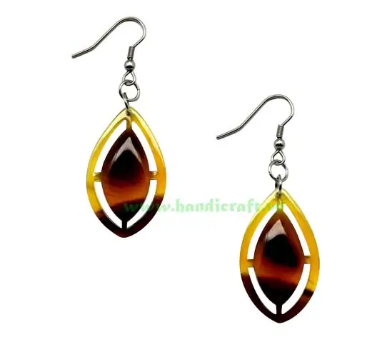Horn Earrings HD30308, handmade buffalo horn jewelry